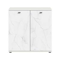 Komoda Stone - bijela/crna, Design, drvni materijal/plastika (86/87/40cm) - Modern Living