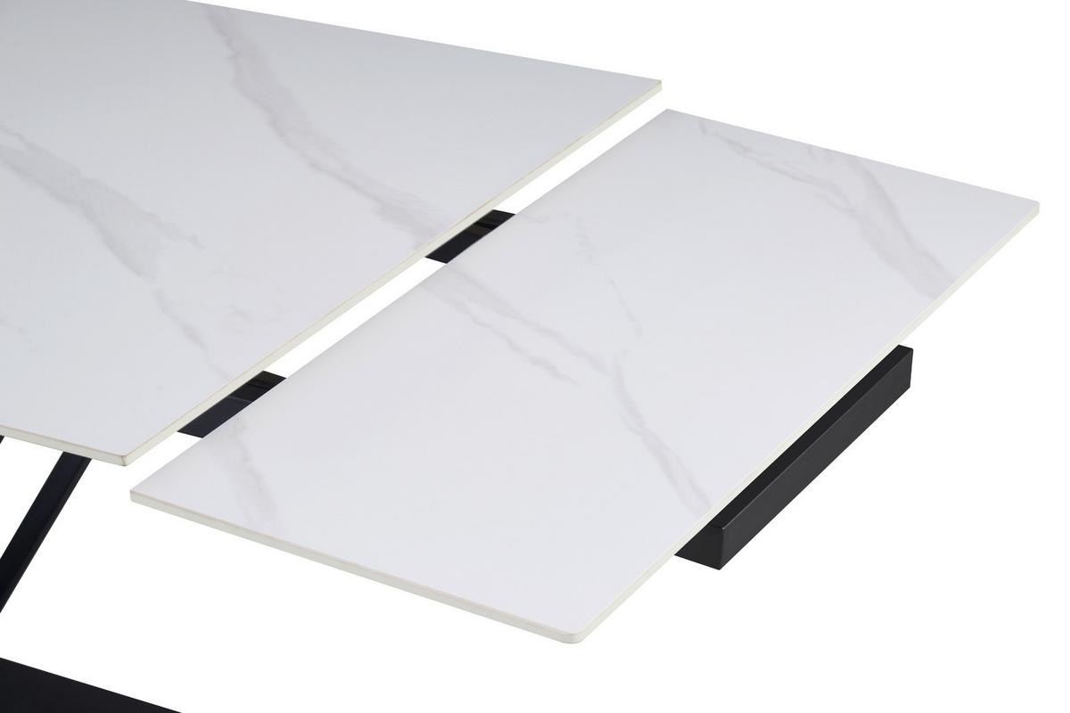 Stol Na Izvlačenje Mirage - bijela/crna, Design, metal/keramika (160-240/76/90cm) - Premium Living