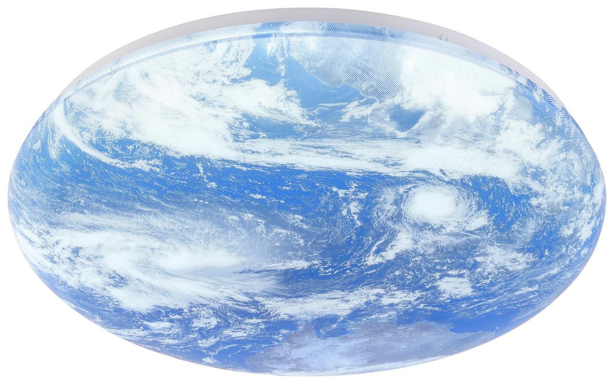 LAMPA SUFITOWA LED SATURNIN - niebieski/biały, Modern, tworzywo sztuczne/metal (60/8,5cm) - Bessagi Home