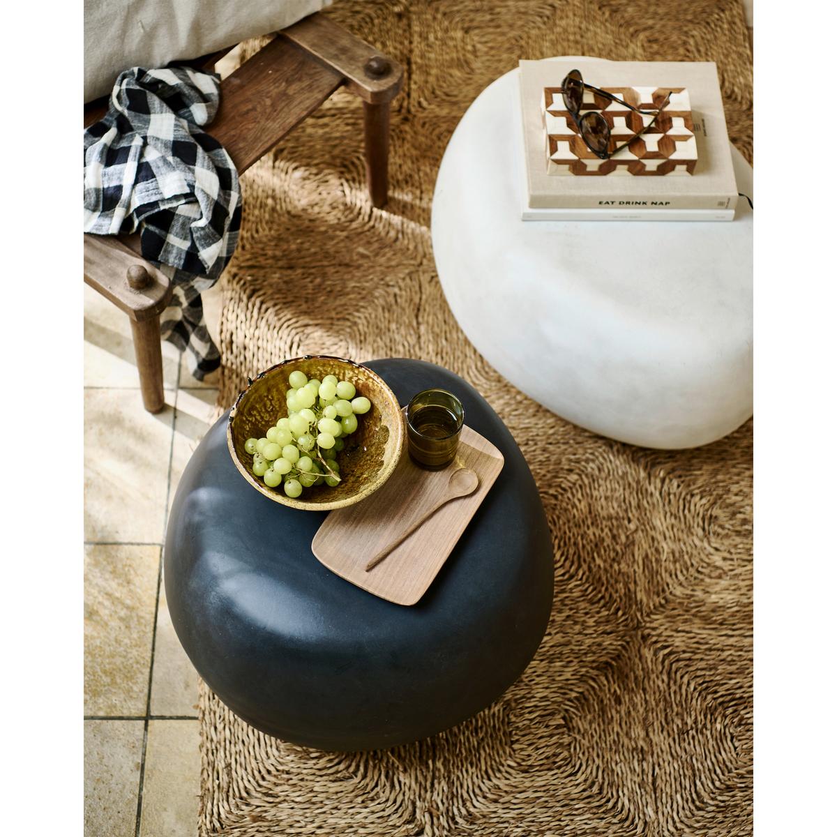 Couchtisch Pebble Anthrazit B: 50 cm - Anthrazit, Design, Glas/Keramik (50/50/35cm) - Livetastic