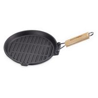 Grillzubehör Echtwerk Grillpfanne-Gusseisen Schwarz - Schwarz, Trend, Metall (23cm) - Echtwerk