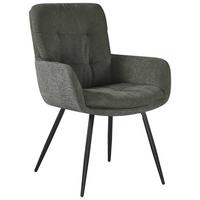 Armlehnstuhl Nova Grün/Schwarz - Schwarz/Grün, MODERN, Textil/Metall (61/89/67cm) - Premium Living