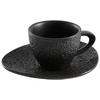 Espressotasse mit Untertasse Haruki Schwarz matt - Schwarz, MODERN, Keramik (6.7/6.7/5cm) - Mömax