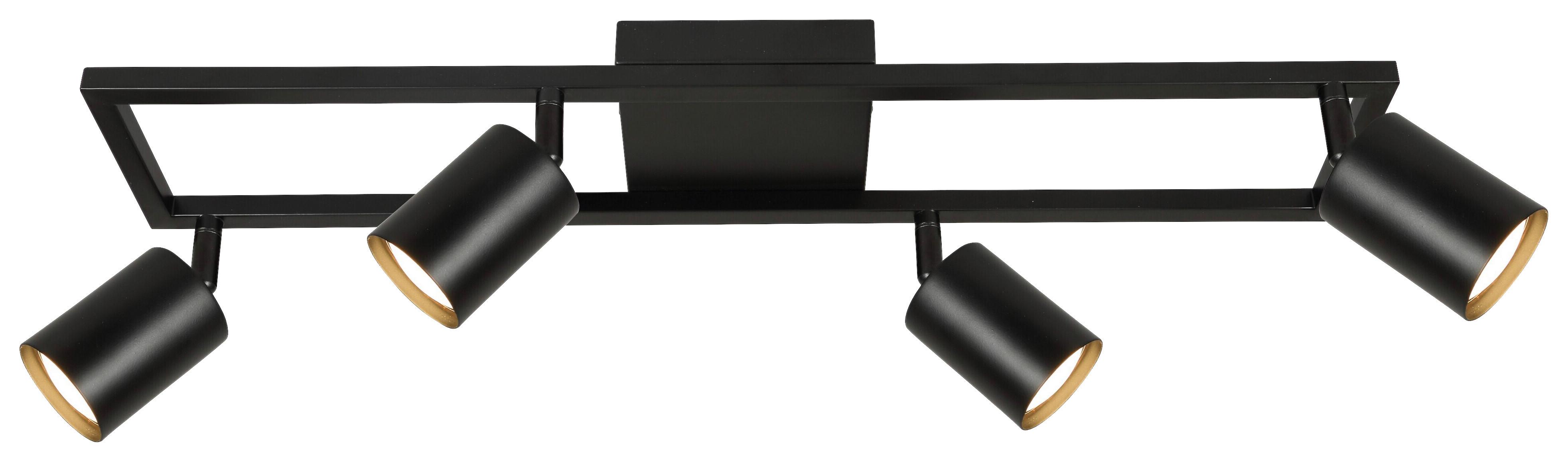 Deckenleuchte Rit Schwarz max. 25 Watt - Schwarz, MODERN, Metall (60/12/15,5cm) - Mömax