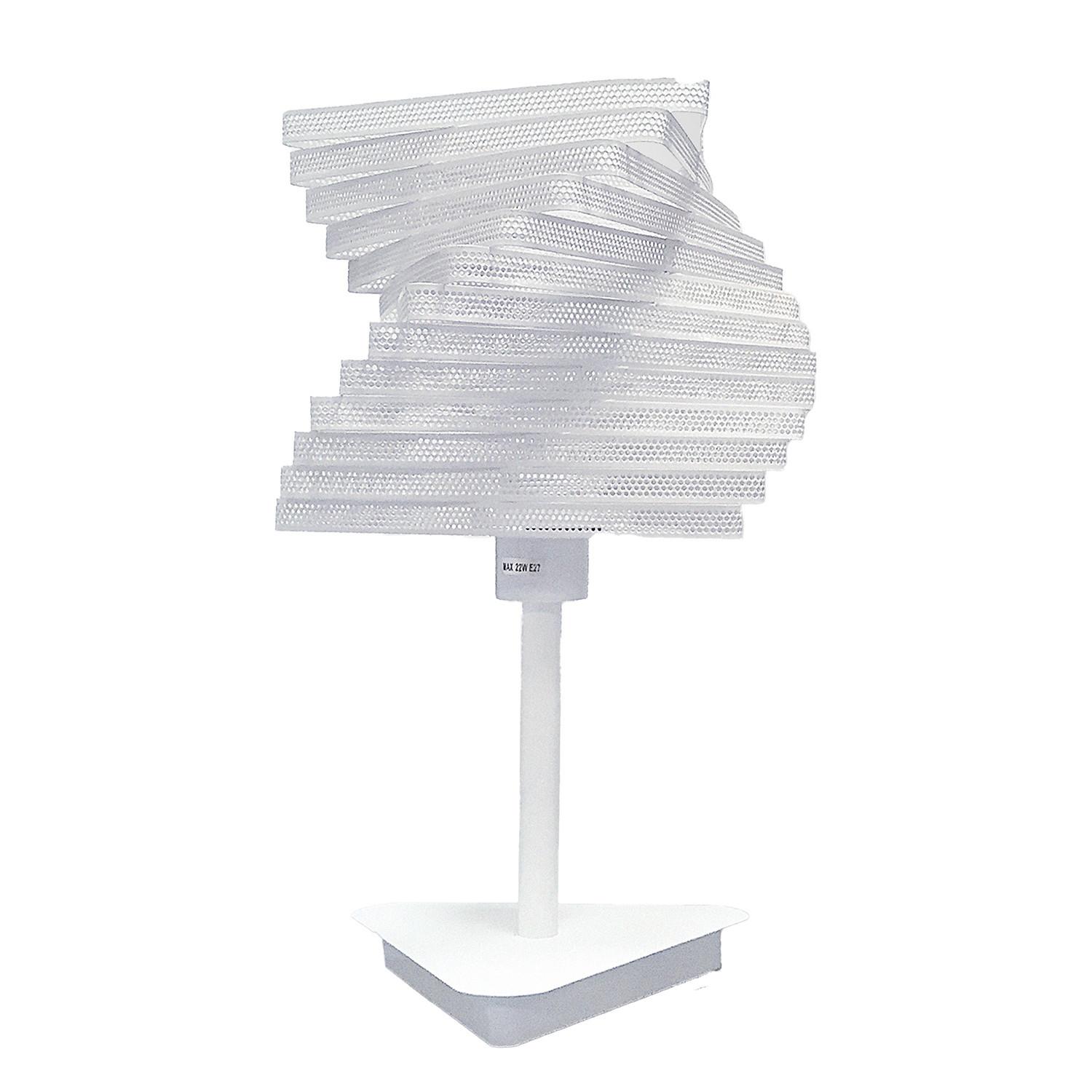 Tischeleuchte Bianco Weiß max. 22 Watt - Weiß, Design, Metall (25/40cm)