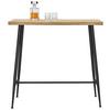 BARBORD STUARD 1 - svart/naturfärgad, Modern, metall/trämaterial (115/108/60cm) - Mömax
