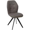 Stuhl Storm in Braun - Braun, MODERN, Textil/Metall (48/96,5/63cm) - Premium Living