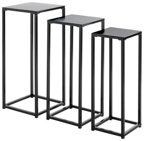 Suport de flori tip coloană BLACKBURN 25559 - negru, Modern, metal (30/71/30cm) - Modern Living