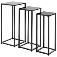 Suport de flori tip coloană BLACKBURN 25559 - negru, Modern, metal (30/71/30cm) - Modern Living