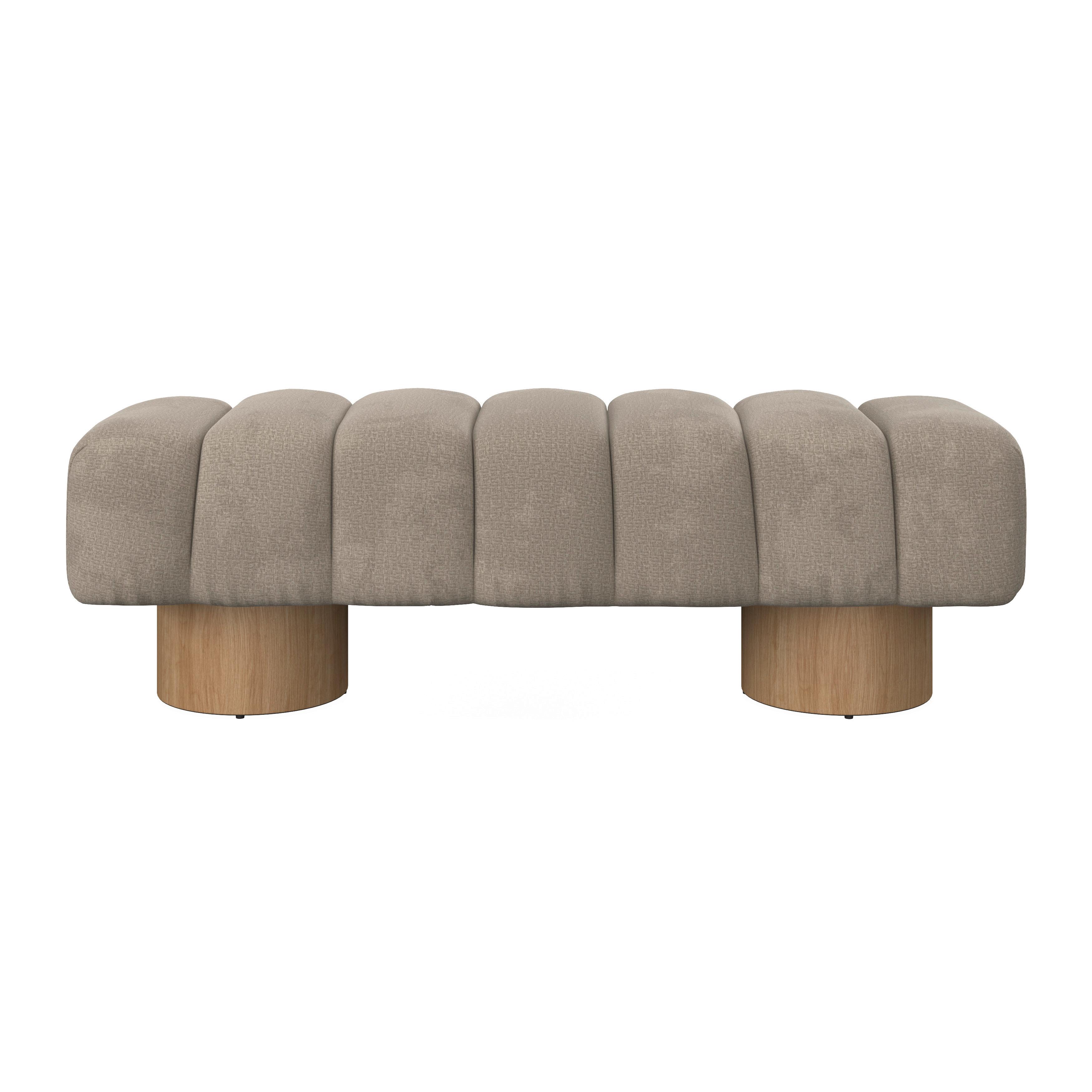 SITTBÄNK ALINA - ljusbrun/naturfärgad, Modern, trämaterial/trä (140/45/45cm) - Bessagi Home