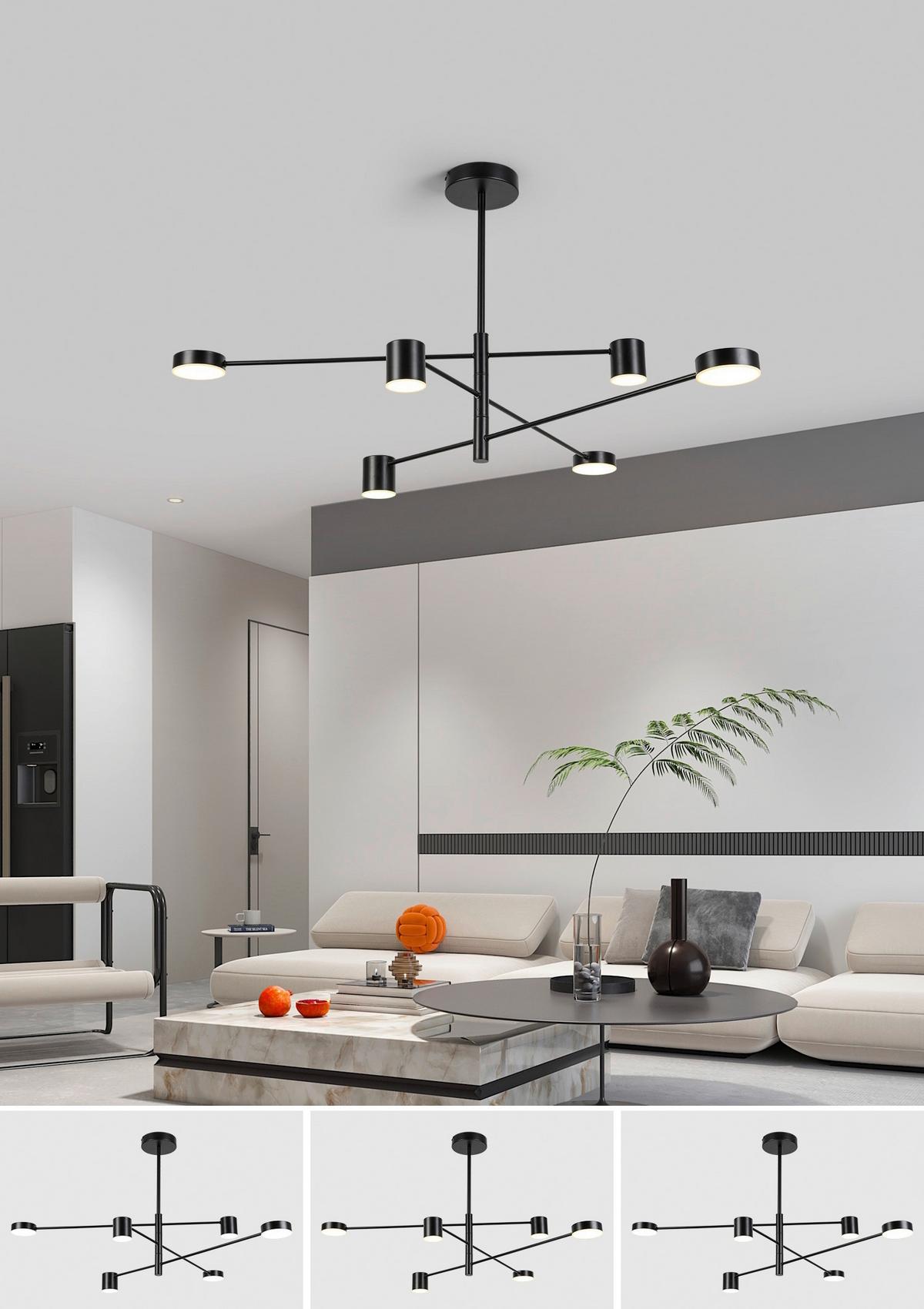 LAMPA WISZĄCA UTINA - czarny, Design, tworzywo sztuczne/metal (92/105/56,5cm) - Collett's Monde