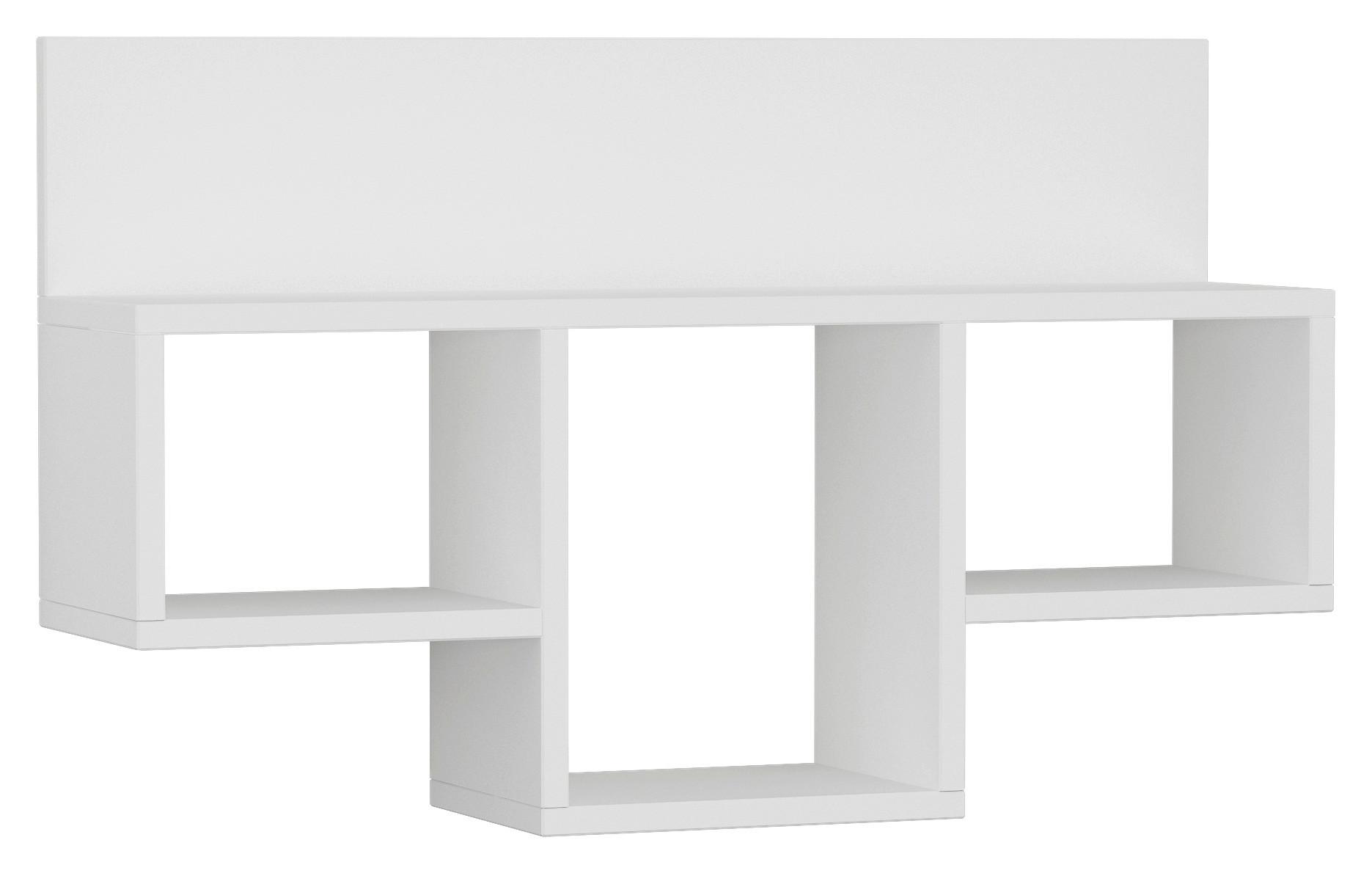 WANDBOARD TRAN REGAL - Weiss, Design, Holzwerkstoff (80/49/20cm) - Livetastic
