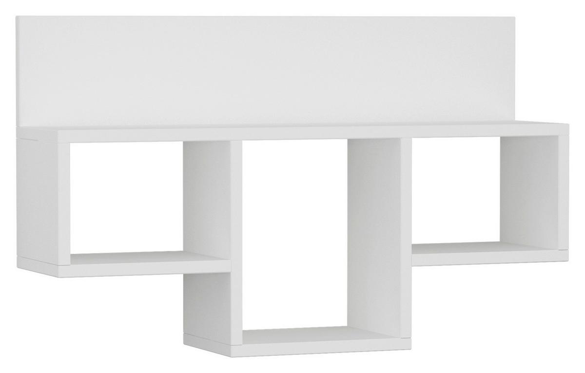 WANDBOARD TRAN REGAL - Weiss, Design, Holzwerkstoff (80/49/20cm) - Livetastic