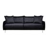 Bigsofa Kiss Schwarz - Chromfarben/Schwarz, MODERN, Holz/Metall (241/90/117cm) - Mömax