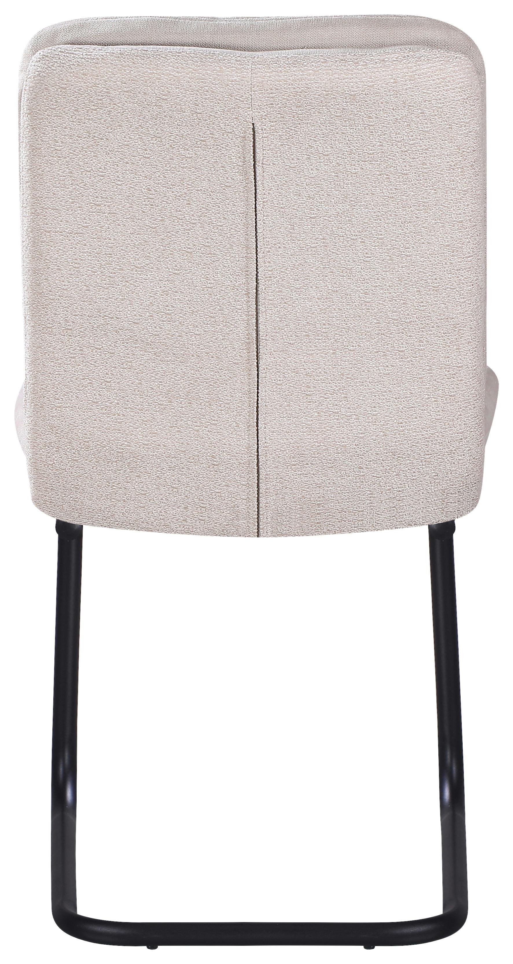 Stuhl Nova Beige - Beige/Schwarz, MODERN, Textil/Metall (48/91/66cm) - Premium Living