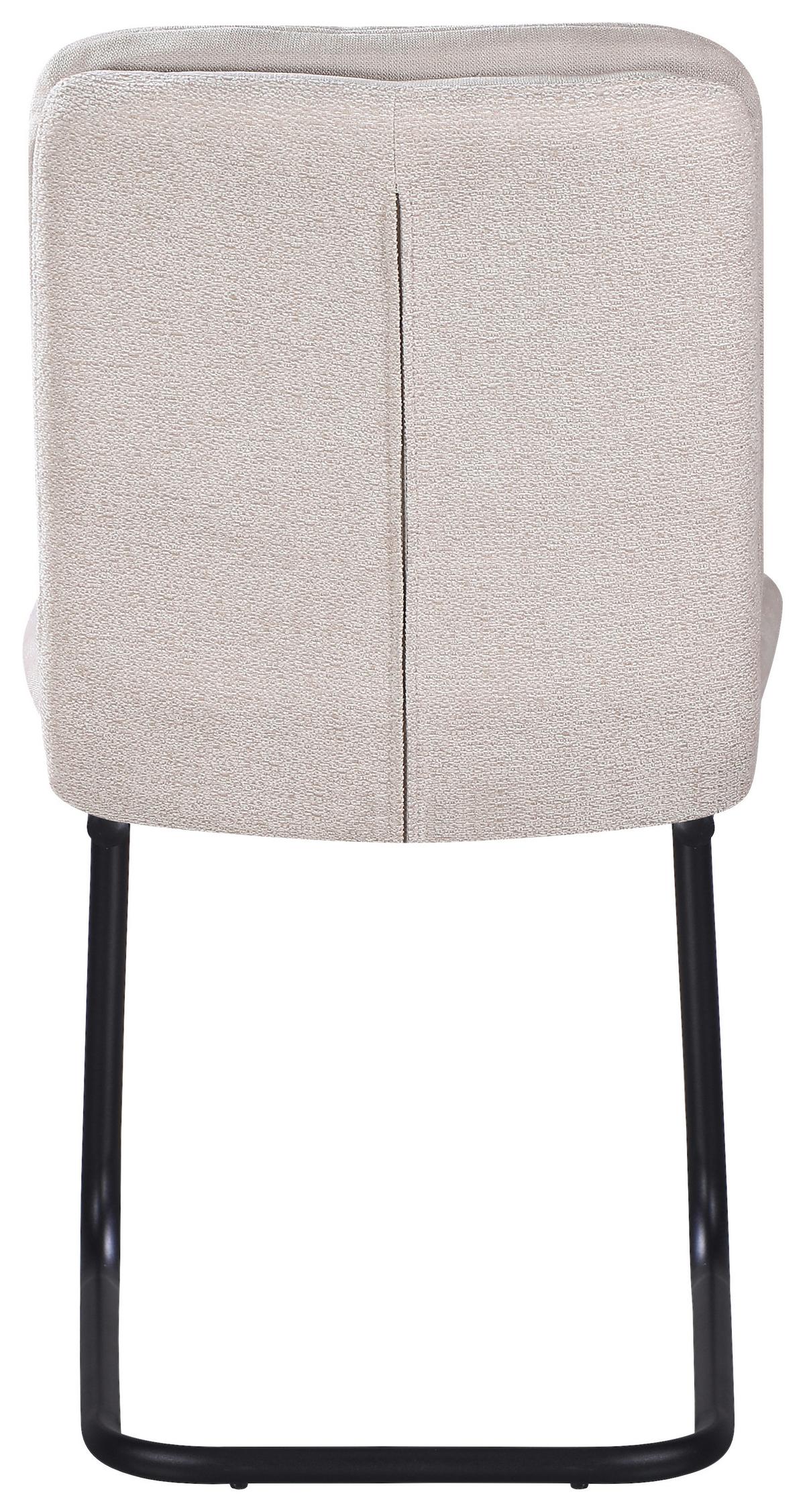 Stuhl Nova Beige - Beige/Schwarz, MODERN, Textil/Metall (48/91/66cm) - Premium Living