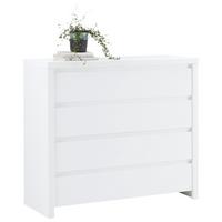 Kommode in Weiß - Schwarz/Weiß, MODERN, Holzwerkstoff/Kunststoff (105/91/40cm) - Mömax