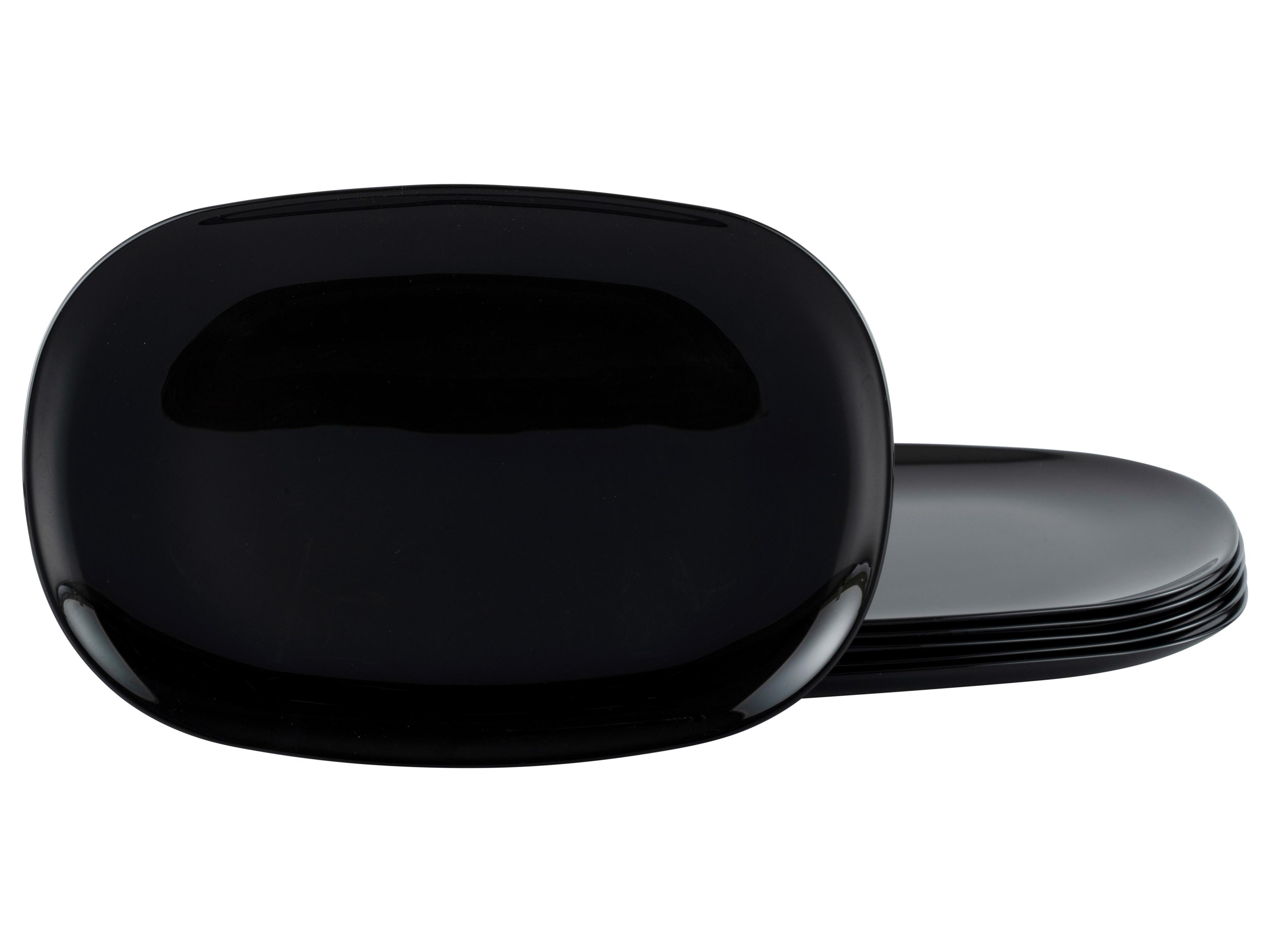 Set Krožnikov Za Hamburgerje Italien Party Black, 6-Delni - črna, steklo (36,5cm) - Creatable