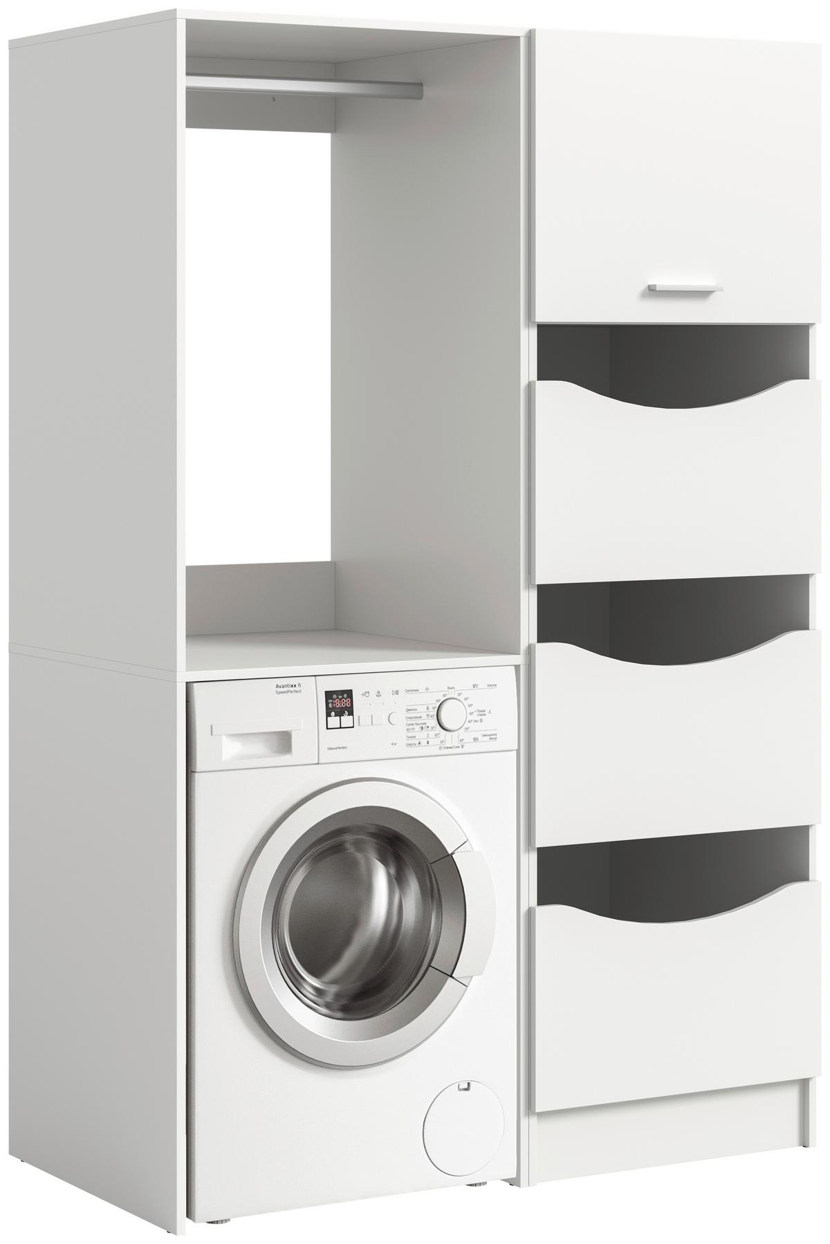 Hauswirtschaftsraum Free Weiß - Weiß, Basics, Holzwerkstoff (116/195/68cm) - MID.YOU