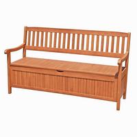 Gartenbank Houston ca. 159x90x59 cm Holz - Eukalyptusholzfarben, Basics, Holz (157/90/59cm) - Gardenson
