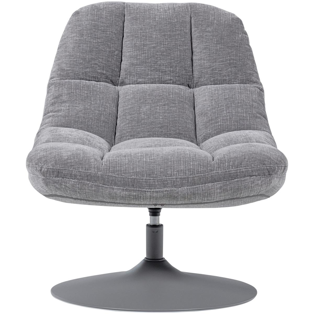 SESSEL Elvi Hellgrau B: 73cm - Hellgrau/Grau, Design, Textil/Metall (73/81/84cm) - Livetastic