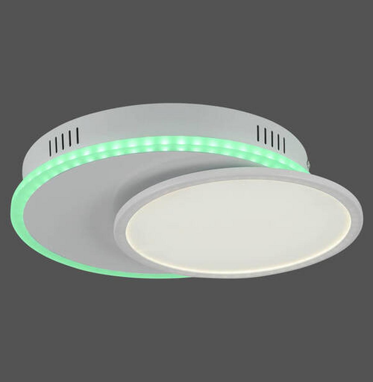 LED-Deckenleuchte Arenda Weiß max. 16 Watt - Weiß, Design, Kunststoff/Metall (45/33/7,5cm)