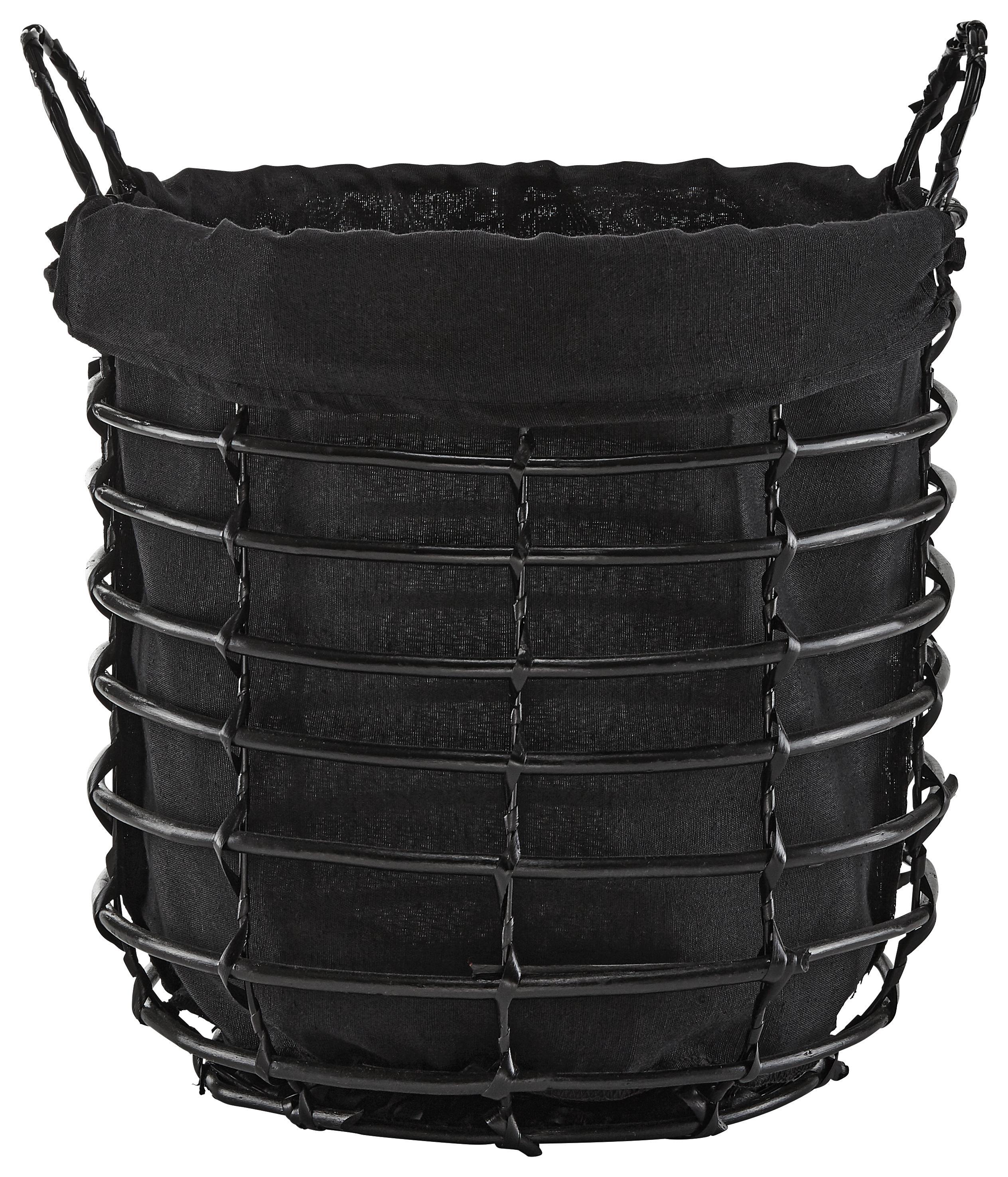 Korb Randy - L Schwarz - Schwarz, LIFESTYLE, Textil (36/35cm)