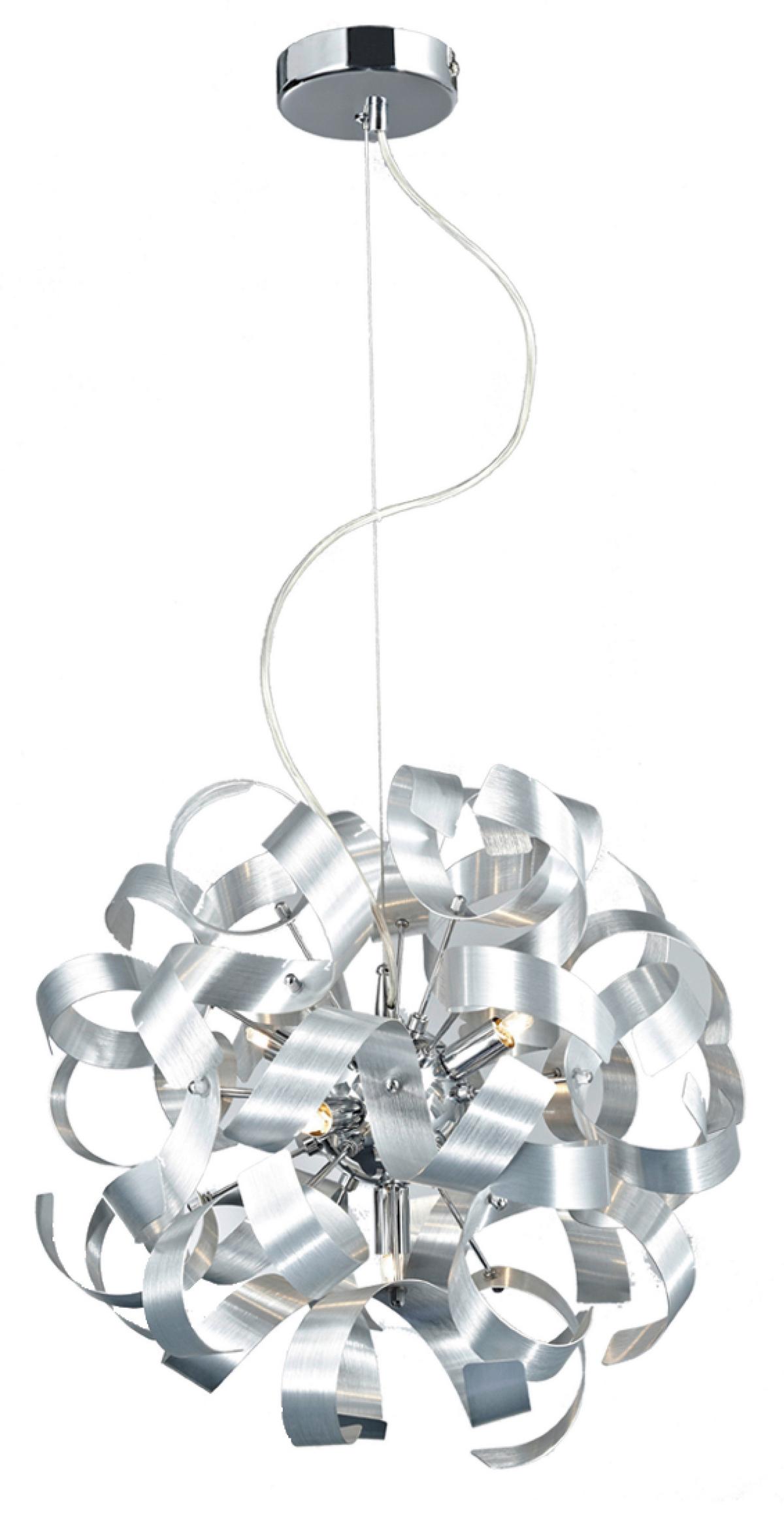 LAMPA WISZĄCA CURLY II - kolor chromowy, Lifestyle, metal (40/320cm) - Ambiente