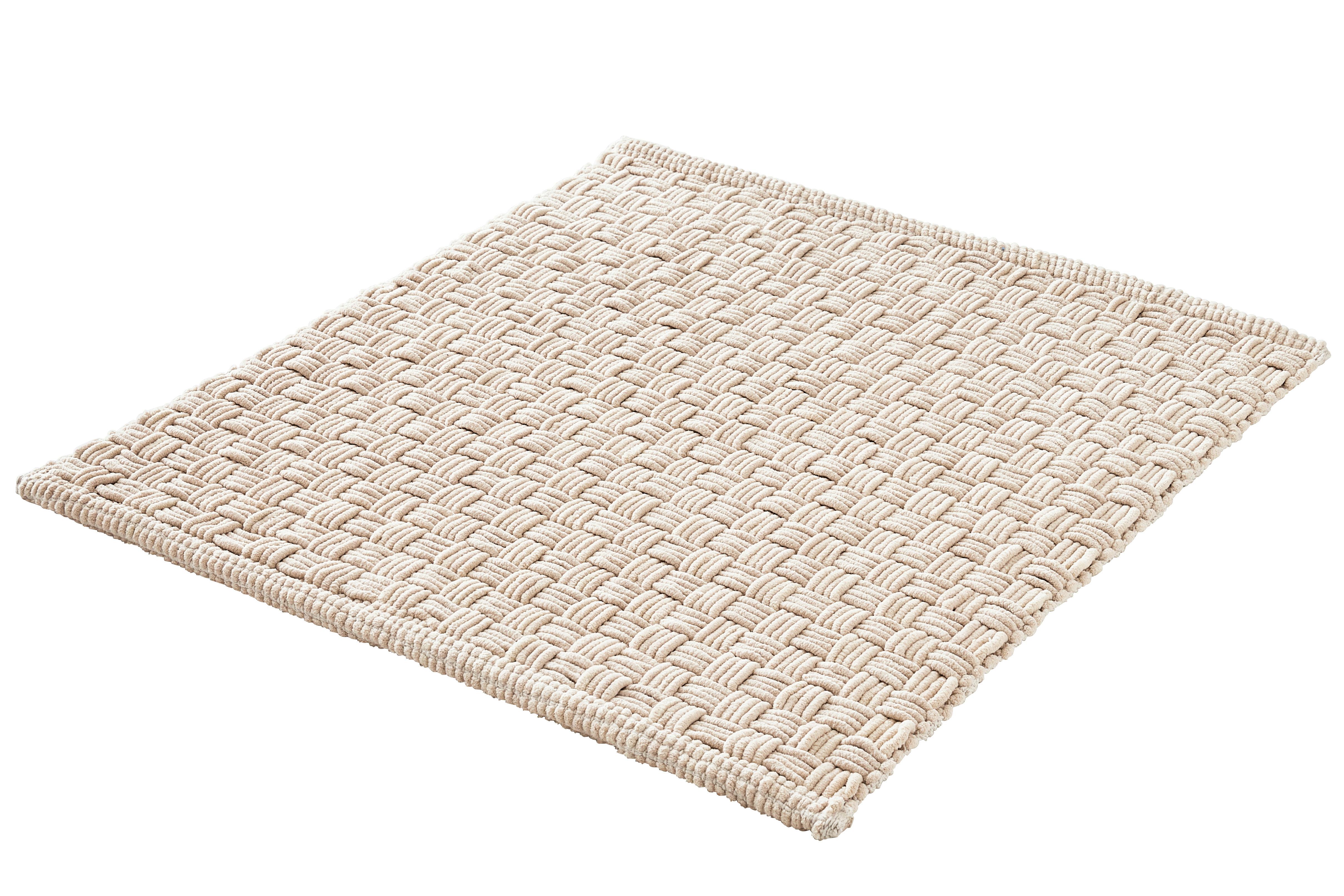 DYWANIK ŁAZIENKOWY MATINO - beżowy, Natur, tkanina (60/60/1.5cm) - Kleine Wolke