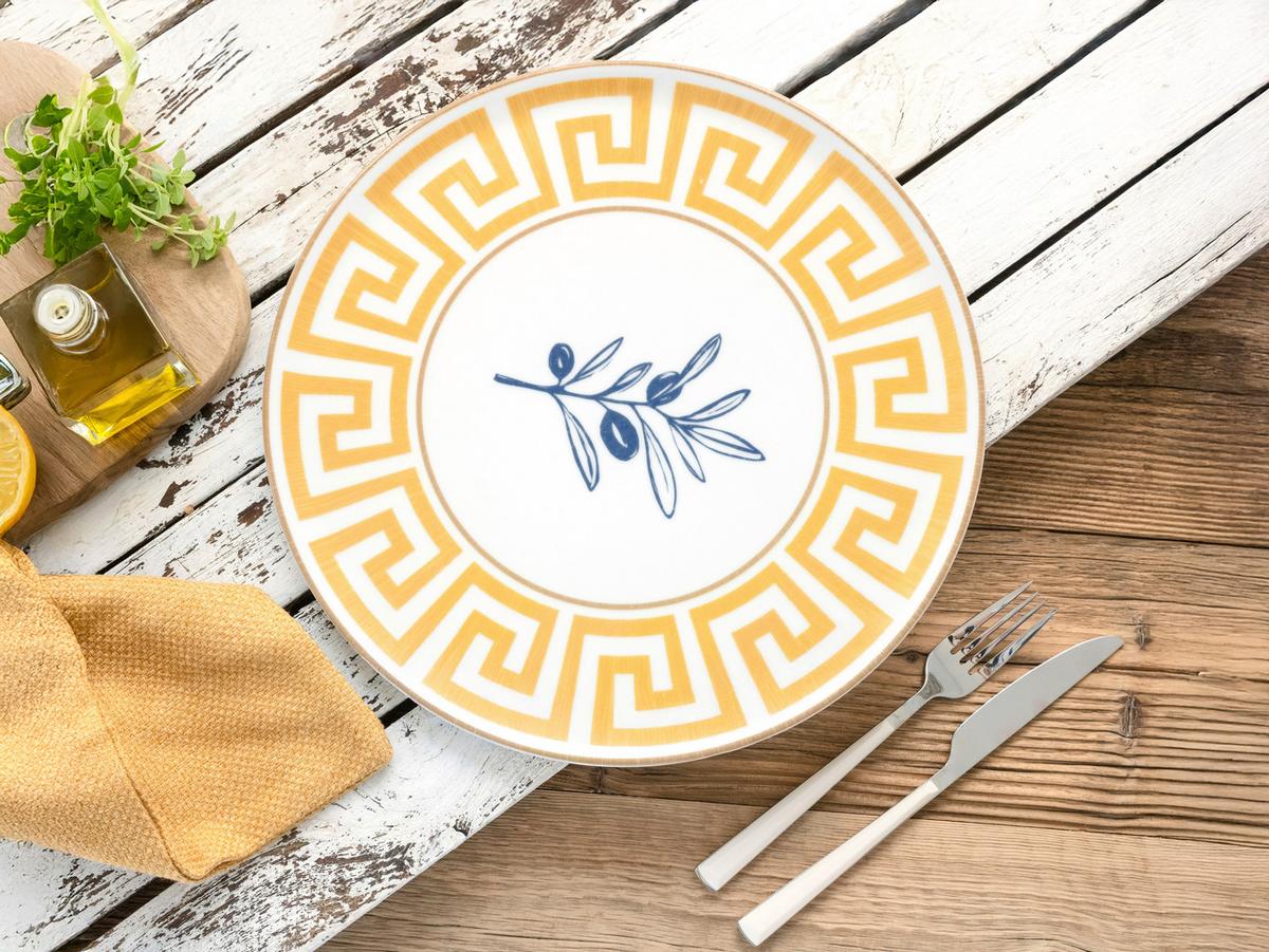 Set Krožnikov Za Pico Gourmet Athena, 4-Delni - bela/barve medu, Basics, keramika (32cm) - Creatable