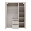 GARDEROB MED GÅNGJÄRNSDÖRRAR DUNE 5 -EXKLUSIV- - kashmir, Modern, metall/trämaterial (135/197/55cm) - Mömax