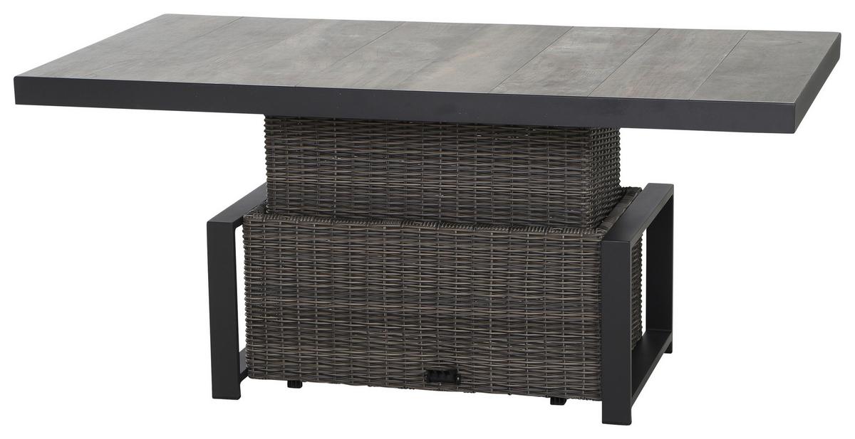 Loungegarnitur Corido Grau - Basics, Keramik/Kunststoff (72/103/160cm) - Siena Garden
