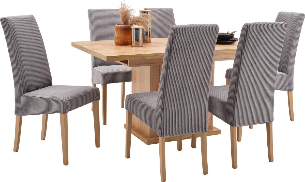 Masă extensibilă Patrik - culoare lemn stejar, Konventionell, material pe bază de lemn (150 (190)/76/90cm)