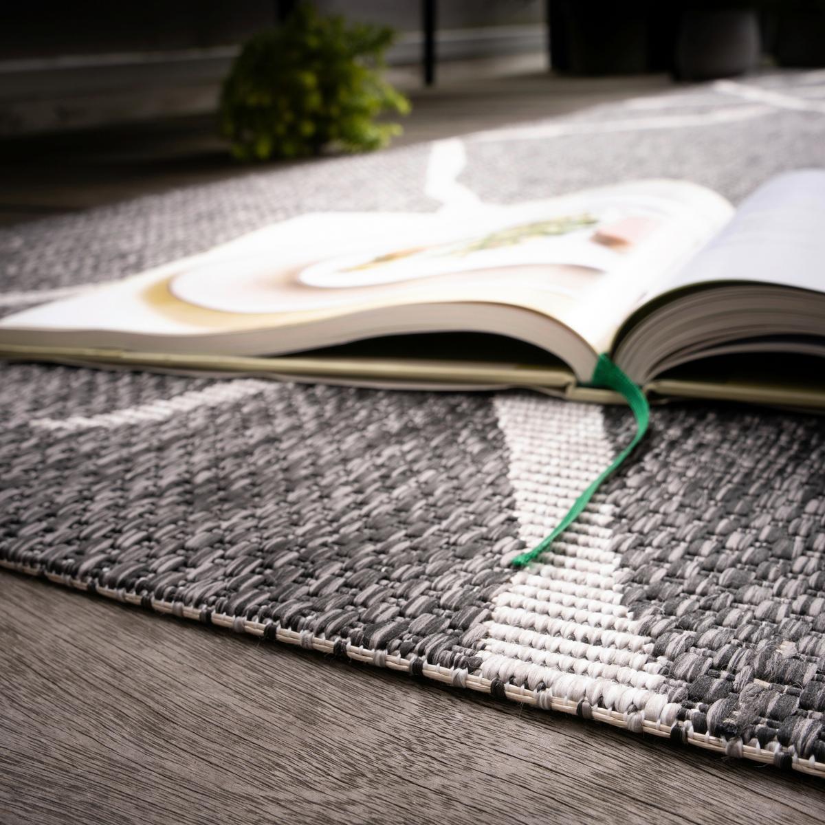 Flachwebeteppich My Tallinn 540 - Grau, Design, Textil (240/340cm)