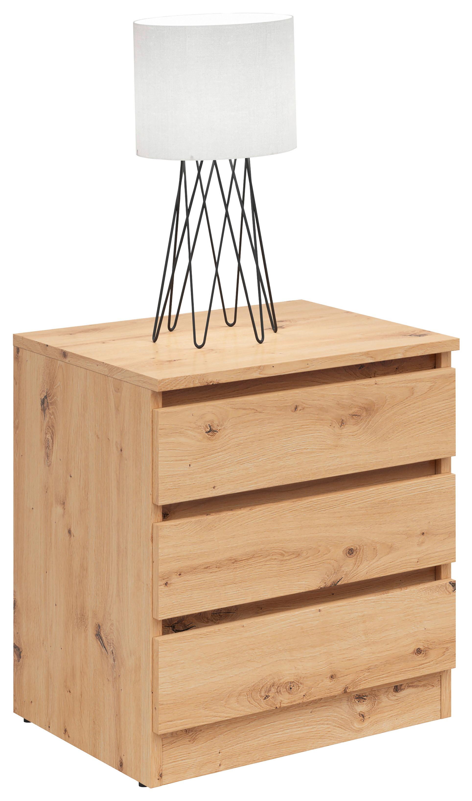 Nachtkästchen in Eichefarben - Eiche Artisan, KONVENTIONELL, Holzwerkstoff (45/55/42cm) - Mömax