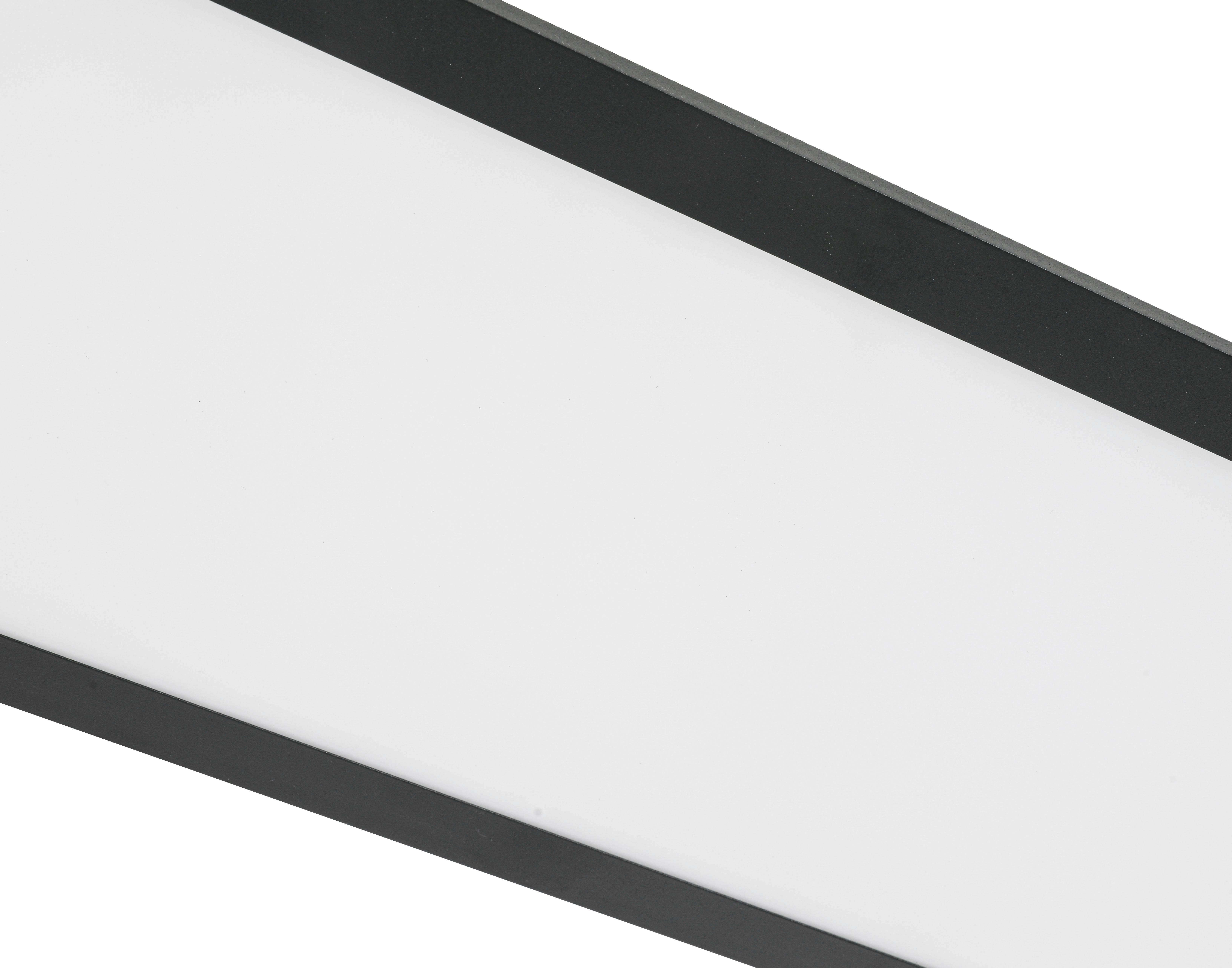 LED-TAKLAMPA JUO - vit/svart, Modern, metall/plast (80/20/6,5cm) - Mömax