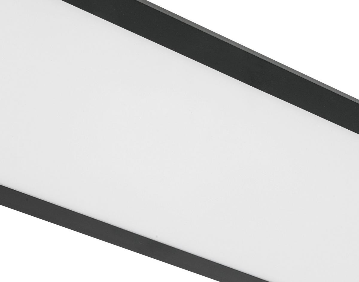LED-Deckenleuchte Juo Schwarz/Weiß max. 18 Watt - Schwarz/Weiß, MODERN, Kunststoff/Metall (80/20/6,5cm) - Mömax