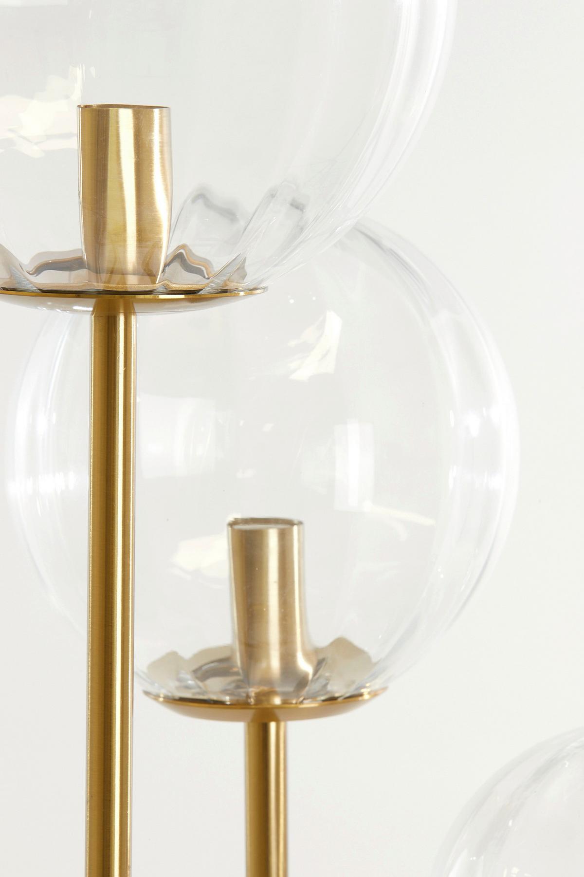 LAMPA STOJĄCA MAGDALA - kolor złoty, Design, metal (42/20/182cm) - Light & Living