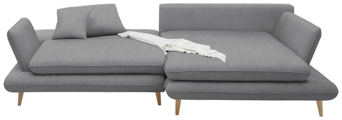 Kutna Garnitura Monte - siva/prirodne boje, Romantično / ladanjski, tekstil/drvo (283/181cm) - Premium Living