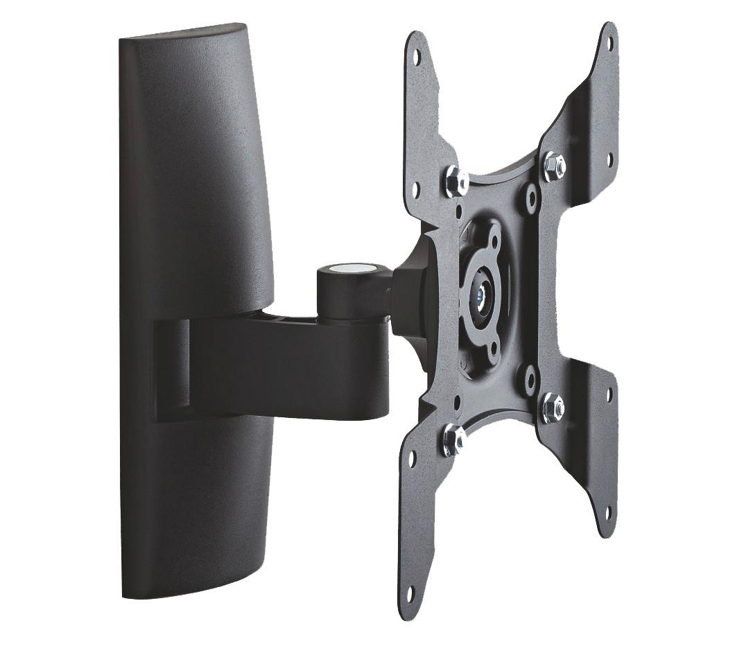 TV-Wandhalter TS 1 ca. 20x23 cm Schwarz - Schwarz, KONVENTIONELL, Metall (20/23/15,5cm) - MID.YOU