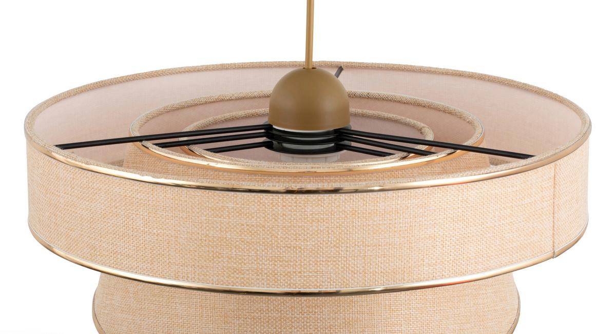 LAMPA WISZĄCA PEGGY - kremowy, Trend, tworzywo sztuczne/metal (40/125cm) - Novel