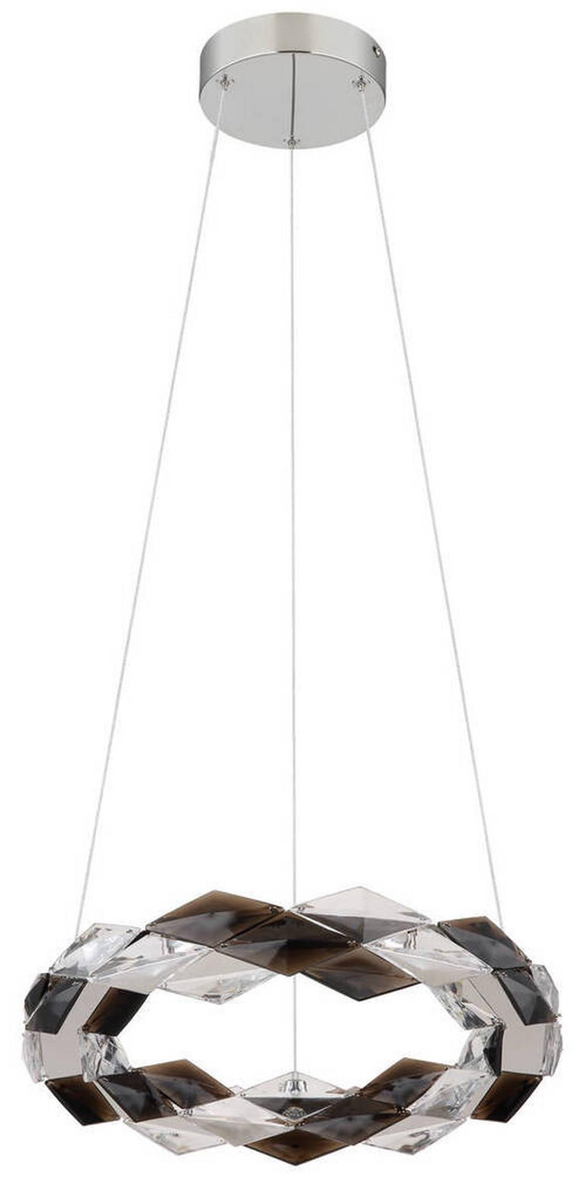 LED-HÄNGELEUCHTE 67318H - Klar, Design, Kunststoff/Metall (37,5/130cm) - Globo