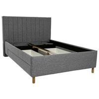 Polsterbett Talio Anthrazit ca. 140x200cm - Eichefarben/Anthrazit, KONVENTIONELL, Holz/Holzwerkstoff (140/200cm) - Based