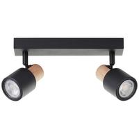 Strahler Pini BA2 Schwarz/Holz max. 10 Watt - Basics, Holz/Metall (33.3/14.5/6cm) - Brilliant