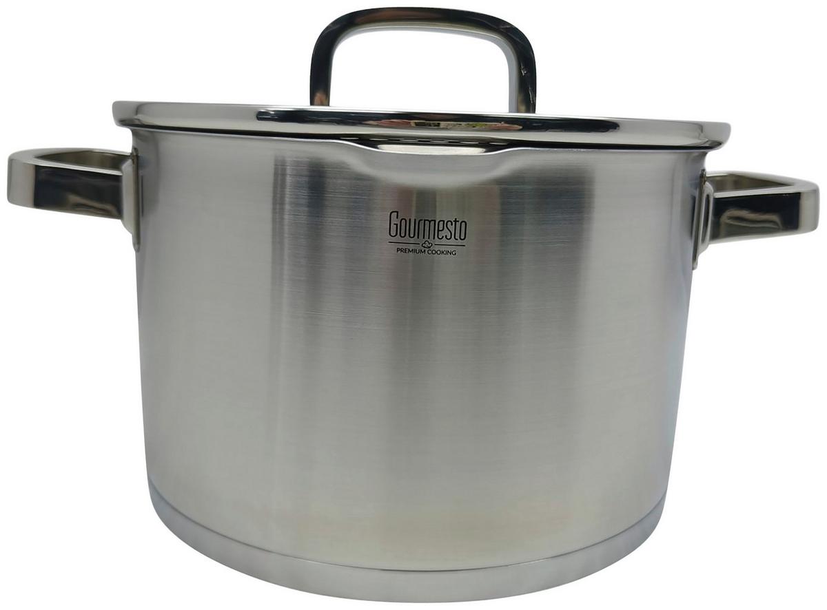 Kochtopf Silver Line Edelstahlfarben Ø Ca. 24cm - barve nerjavečega jekla/prozorno, Konvencionalno, kovina/steklo (24/15cm) - Gourmesto