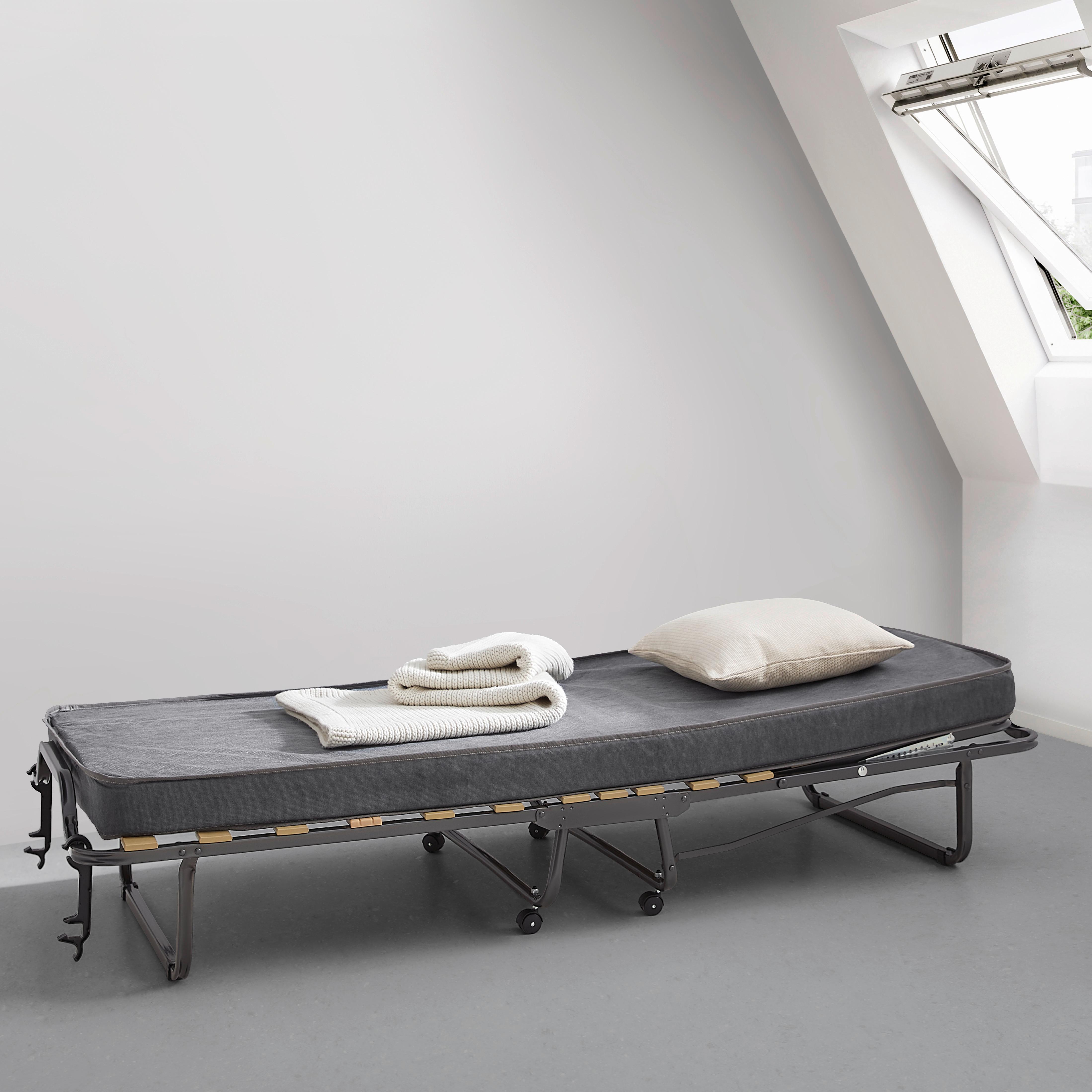 Klappbett Best Anthrazit ca. 80x195cm - Anthrazit, KONVENTIONELL, Metall (80/195cm) - Mömax