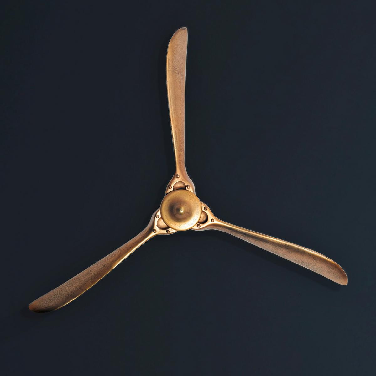 Stenska Dekoracija Propeller - zlate barve, Design, kovina (85/85/10cm) - Livetastic