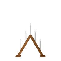 Weichnachtspyramide Ariele Weiß/Hellbraun - Hellbraun/Weiß, Basics, Holz (46/46/52,5cm) - Markslöjd