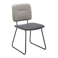 KRZESŁO AVA - jasnoszary/czarny, Modern, metal/drewno (49/85/62cm) - Bessagi Home