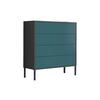 Kommode Mailand Typ 3 Petrol/Anthrazit - Anthrazit/Petrol, MODERN, Holzwerkstoff/Metall (79/86/33cm) - MID.YOU